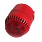 Cooper Fulleon 8210121FULL-0003 ROLP Solista Maxi LED Sounder Beacon – Red Lens – U Red Base